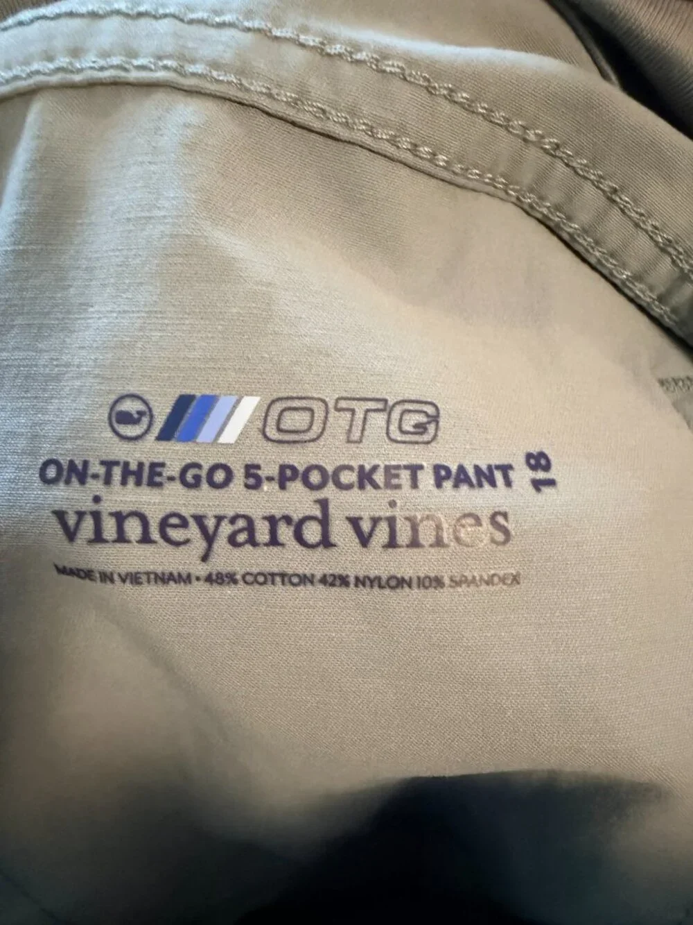 Vineyard Vines Boys Size 18 On-The-Go 5 Pocket Pant Light Blue EUC